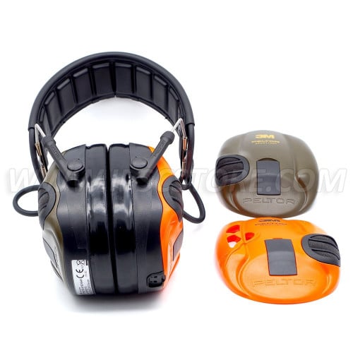 3M™ PELTOR™ SportTac™ Hearing protection Huntingfoldable headband orange/green MT16H210F-478-GN