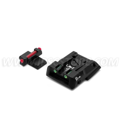 LPA SPF01HK Adjustable Sight Set for H&K P30/P45/SFP9 with Fiber Optic