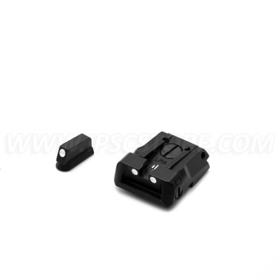 LPA SPS06CZ30 Adjustable Sight Set for CZ SP01 SHADOW with White Dots