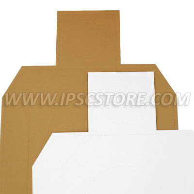 Cardboard IDPA Target TAN/WHITE 50 pcs./ Pack