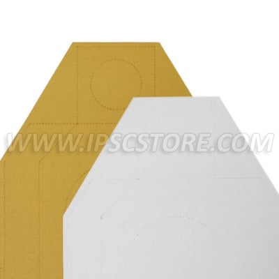 Cardboard Alternative IDPA Target TAN/WHITE 10 pcs./ Pack