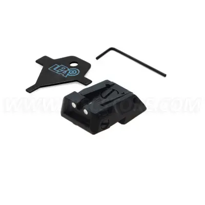 LPA MPS1KB30 Adjustable Rear Sight for 1911/2011 with White Dots 