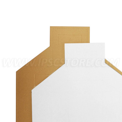 Cardboard Tactical Target TAN/WHITE - 50 pcs./pack