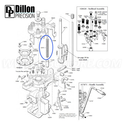 Eemann Tech Toolhead Spring 8,5" 12572 for Dillon RL1050