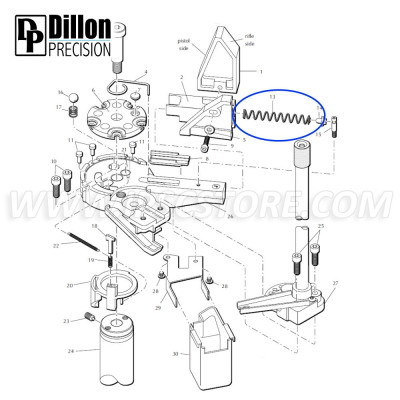 Eemann Tech Case Insert Slide Spring 13937 for Dillon XL650/XL750
