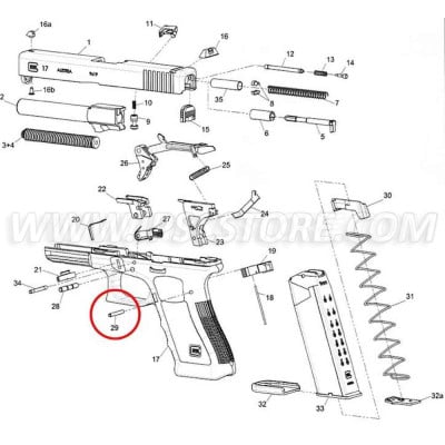 Glock Oem Trigger Housing Pin Mbs Gen4 