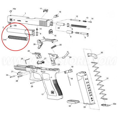 GLOCK 42 Recoil Spring Assembly