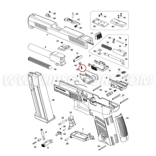 Eemann Tech Disassembly Plate Spring for CZ P-10