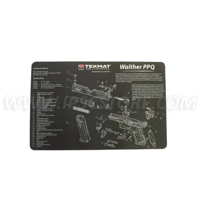 Alfombrilla de Limpieza para Pistolas Walther PPQ Tekmat
