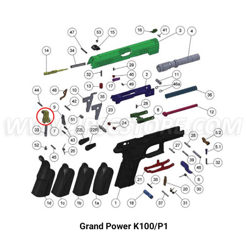 Grand Power Hammer X-Calibur for K100