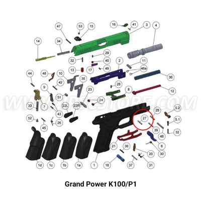 Grand Power Trigger Bar Pin for K100