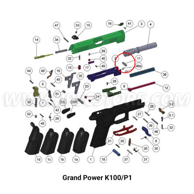 Grand Power Locking pin for K100