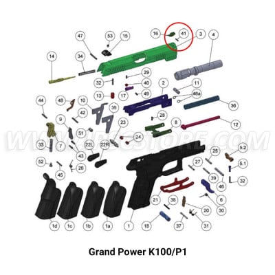 Grand Power Front Sight Pin for K100