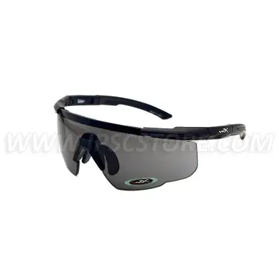 Wiley X 308 SABER ADV. Smoke/Clear/Rust Matte Black Frame Glasses