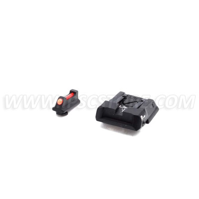 LPA SPS13WA6F Carry Sight Set for Walther PPQ Q5 Match with Fiber Optic Front