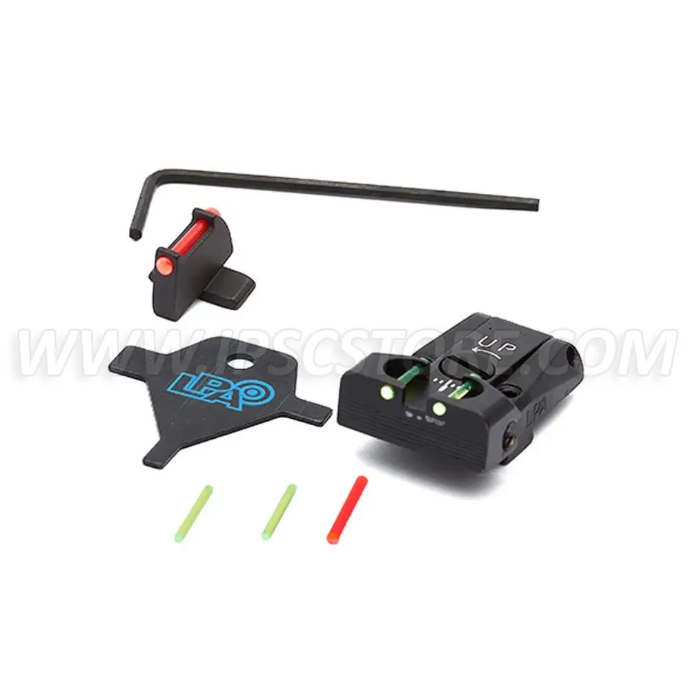 Conjunto de Miras com Fibra Ótica para SigSauer P220 225 226 228 LPA TTF28SS