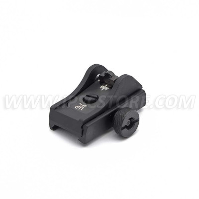LPA BAR11WD7 Shotgun Picatinny Adjustable Rear Sight with 2mm Hole Ghost Ring