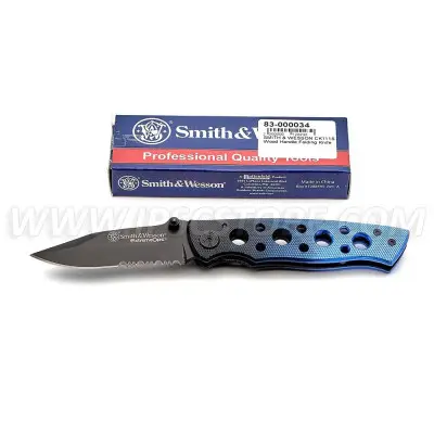 SMITH & WESSON CK111S Wood Handle Folding Knife