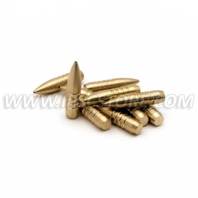 Lead FREE Solid Brass Rifle Bullets .308 168gr. - 10 pcs./Pack