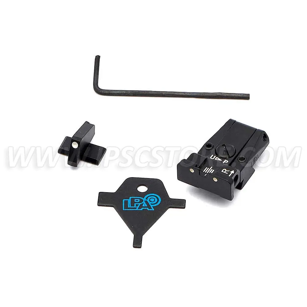 LPA SPR62BN30 Adjustable Sight Set for Browning HP Vig HP MKIII HP Pract HP40 SW with dovetail front sight