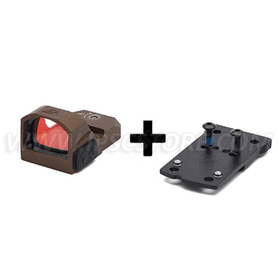COMBO: Vector Optics SCRD-F19II Frenzy Red Dot Sight Coyote FDE + Red Dot Mount for CZ