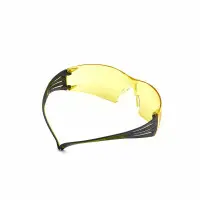 Защитные открытые очки 3M SecureFit устойчивые к царапинам и запотеванию жёлтые линзы