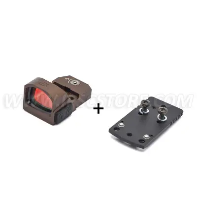 COMBO: Vector Optics SCRD-F19II Frenzy Red Dot Sight Coyote FDE + Red Dot  Mount for GLOCK