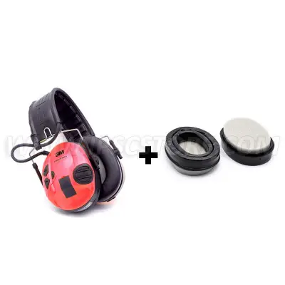 PACK 3M PELTOR SportTac Hearing protection RedBlack 3M PELTOR HY80SEU Sporttac Gel Ear Hygiene Kit