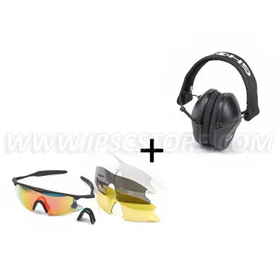 PACK GHOST Shooting Glasses Kit  GHOST Adjustable Ear Muffs