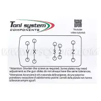 TONI SYSTEM OPXTAN Αλουμίνιο Βάση ερυθράς κουκίδας για Tanfoglio Stock IIIIII Limited