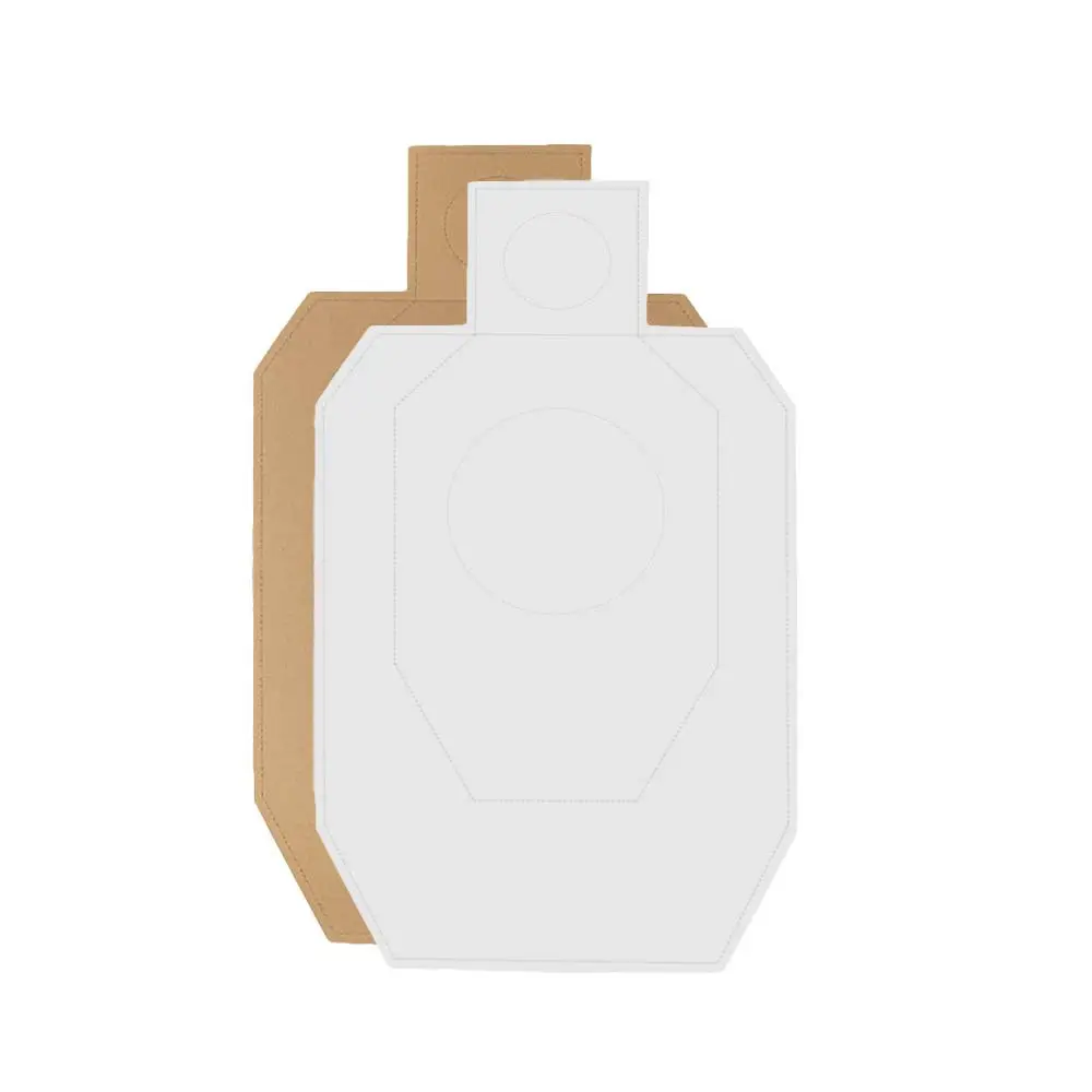Tan Target 10-Pack TAN/WHITE IDPA Cardboard Targets | IPSCStore.com