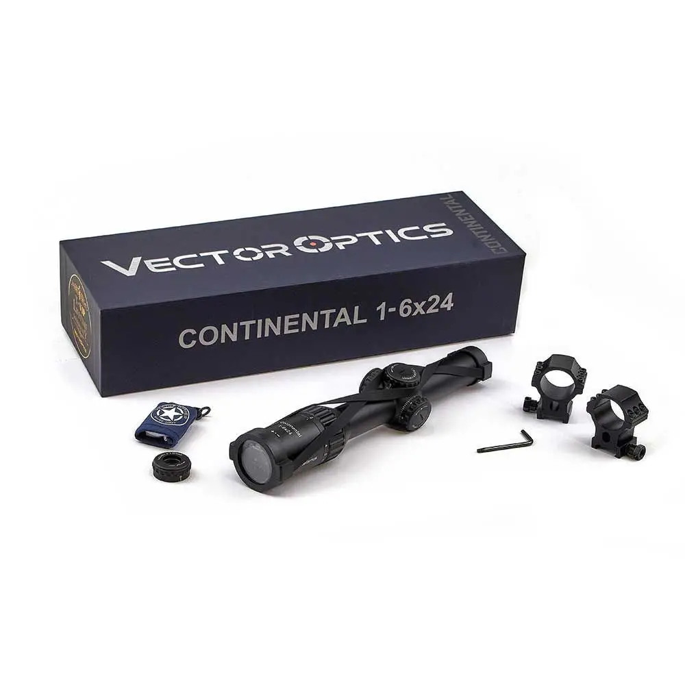 Continental x6 1-6X24 Luneta Tática LPVO para Rifle da Vector